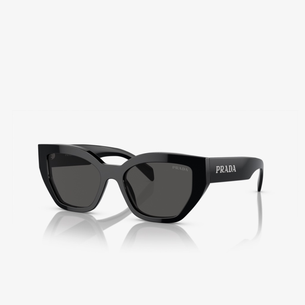 Prada A09S 1AB5S0 53 Black Dark Gray Sunglasses PRA09S